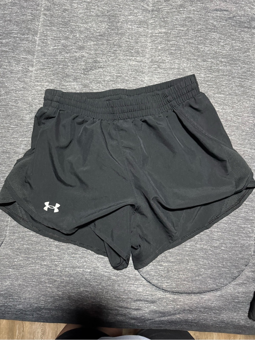 Under Armour Women's Black Running Shorts with Logo
